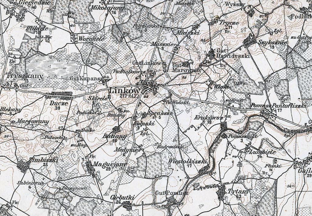 Linkuva*, Pakruojo r. - Miestai ir architektūra