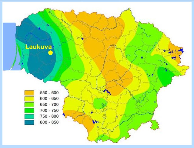 Климатическая карта литвы